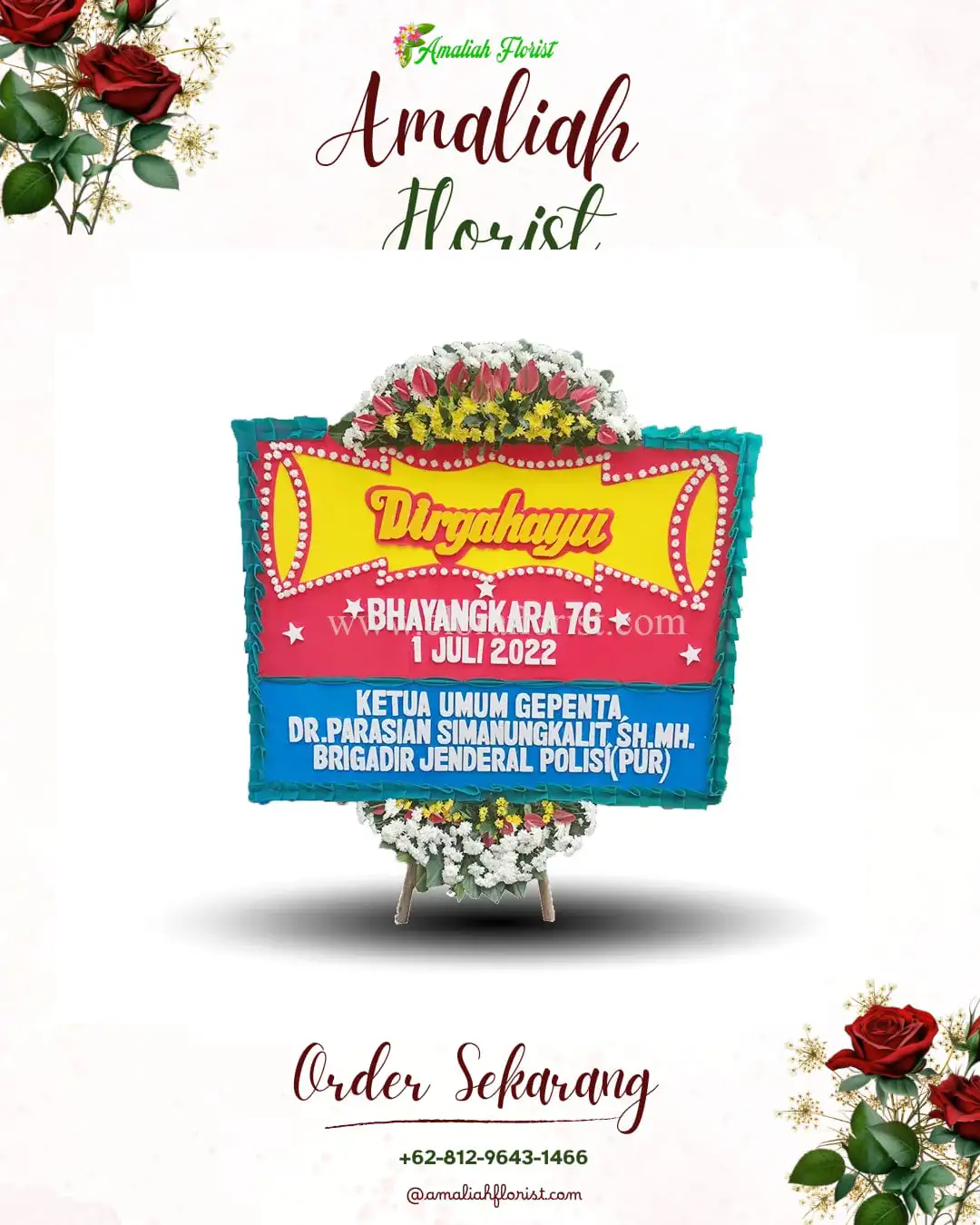 Papan Bunga HUT Ulang Tahun Balaradin